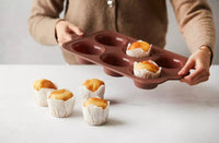Moule pour 6 muffins Vintage Maroon