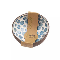 Bol en noix de coco avec nacre pois bleu