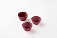 Set of 6 cupcake cups Vintage Maroon
