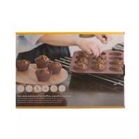 Bakset voor muffins, cupcakes en savarins uit anti-aanbak carbonstaal/silicone