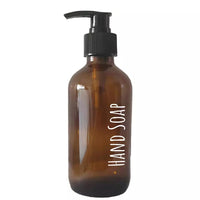 Boston fles uit glas met pomp amber Hand Soap 250ml
