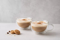Set of 2 double-walled cappuccino glasses in borosilicate 210ml