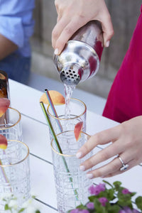 4-piece cocktail set with spoon - jigger - muddler & cobbler shaker