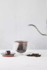 Tasse à thé avec filtre aubergine 300ml