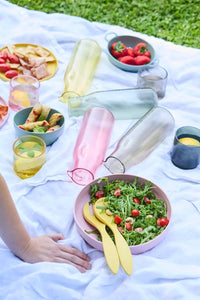 Carafe en rPET transparant avec couvercle Summer Sand 1L