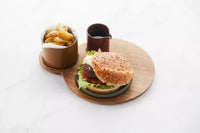 Sharing round hamburger board made from acacia, 13x25x2cm FSC®