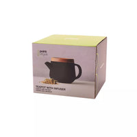 Théière avec couvercle en acacia noir 600ml