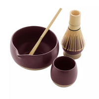 Set matcha avec fouet, support, cuillère, bol et tasse