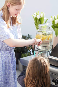 Vierkante drankdispenser met houder 3.6L