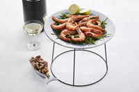 Houder voor zeevruchtenschaal mat zwart