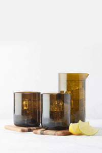 Set van 4 glasonderzetters uit gerecycleerd hout