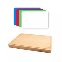 Snijplank uit bamboe met 4 inlegplaten 40x30x4cm FSC®