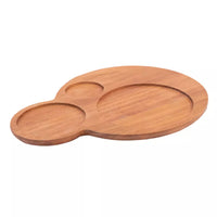 Sharing round hamburger board made from acacia, 13x25x2cm FSC®