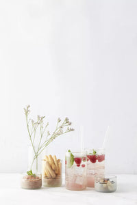 Set van 4 serveerkommen uit upcycled glas helder 100ml