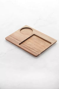 Planche à hamburger rectangulaire en acacia 33x22x2cm FSC®