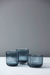 Bougeoir pour bougie chauffe-plat bleu ø 8.8cm H 10cm