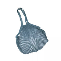 Parisian netbag with long handles light blue