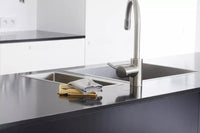 Set de 2 chiffons en microfibre jaune/gris 24x24cm