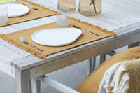 Set de table en coton 100% recyclé ocre