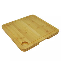 Vaatwasbestendige snijplank met sapgeul 35x35x2.5cm FSC®