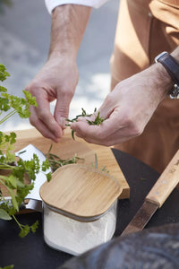 Voorraadpot met bamboe deksel 600ml