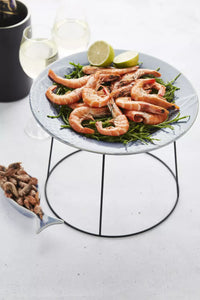 Houder voor zeevruchtenschaal mat zwart