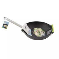 Wok uit carbonstaal met excalibur antikleeflaag ø 30cm