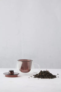 Tasse à thé avec filtre aubergine 300ml