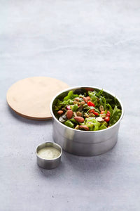 Ronde lunchbox met deksel uit bamboe 850ml